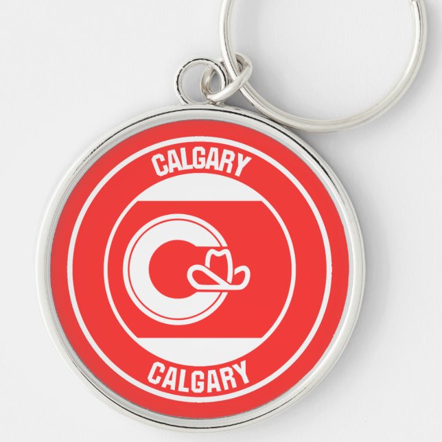 Calgary Columbia Round Emblem Key Ring (Front)