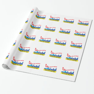 Calgary cyrillic wrapping paper