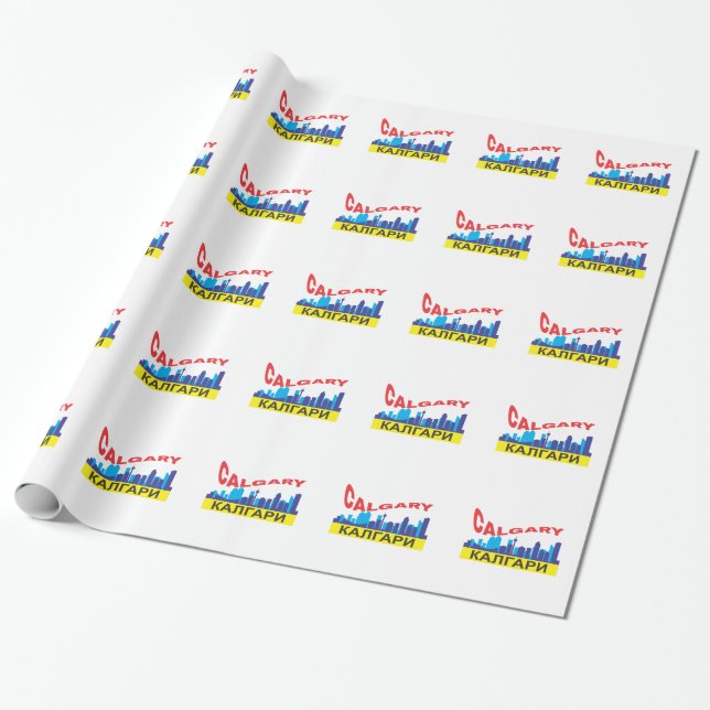 Calgary cyrillic wrapping paper (Unrolled)