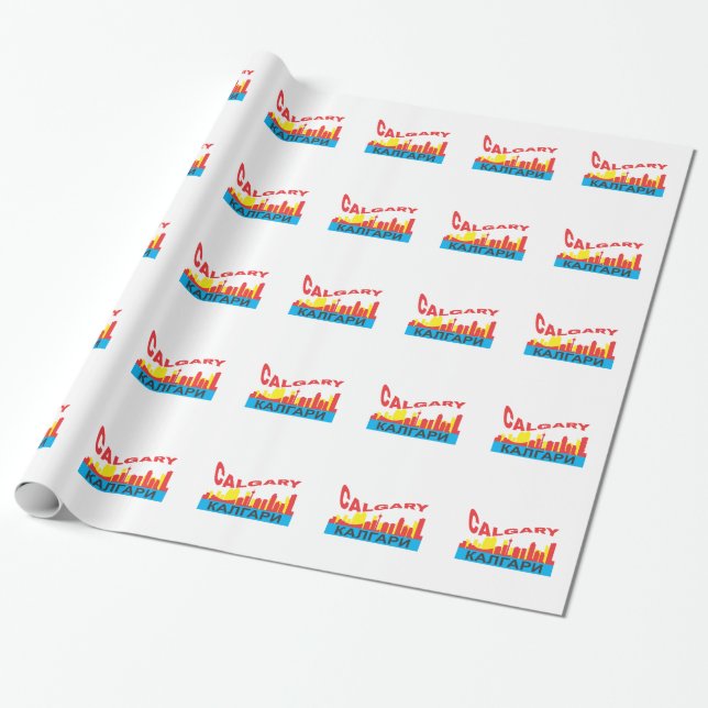 Calgary cyrillic wrapping paper (Unrolled)