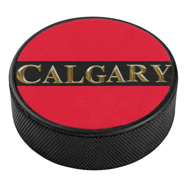 CALGARY HOCKEY PUCK (3/4)