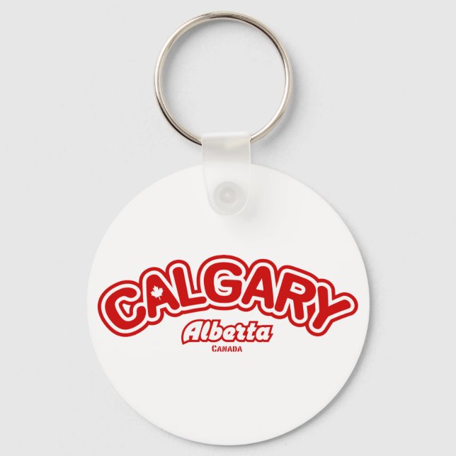 Calgary Leaf Key Ring (Front)