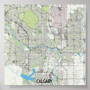 Calgary map poster