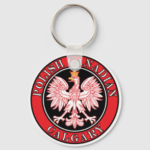 Calgary Polish Canadian Eagle Key Ring