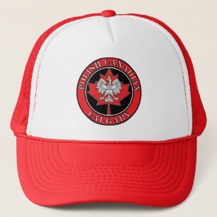 Calgary Round Polish Canadian Leaf Trucker Hat