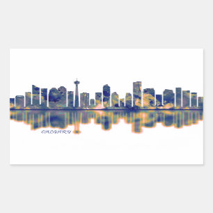 Calgary Skyline Rectangular Sticker