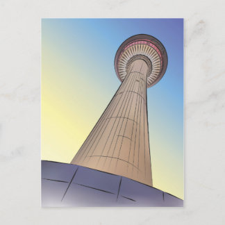 Calgary Tower Illustration Postcard