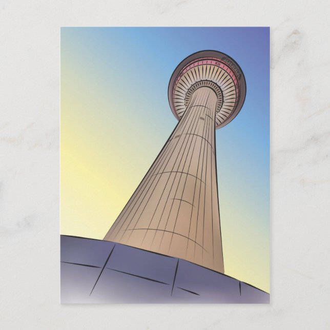 Calgary Tower Illustration Postcard (Front)