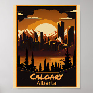 Calgary Vintage Art Poster