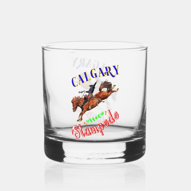Calgary Yeehaw Stampede Whiskey Glass (Front)