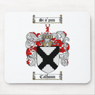 CALHOUN FAMILY CREST -  CALHOUN COAT OF ARMS MOUSE MAT