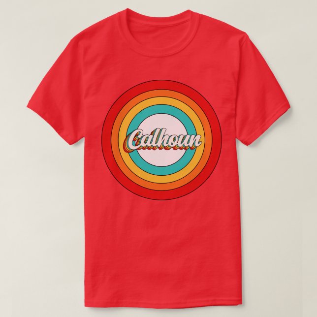 Calhoun Name Shirt Vintage Calhoun Circle (Design Front)
