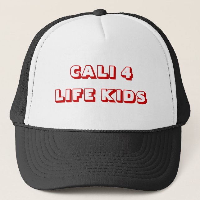 CALI 4 LIFE KIDS TRUCKER HAT (Front)