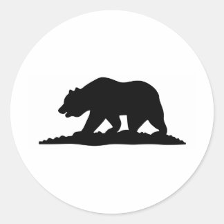 Cali bear classic round sticker