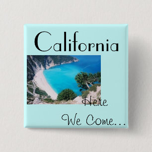 Cali Blue 15 Cm Square Badge