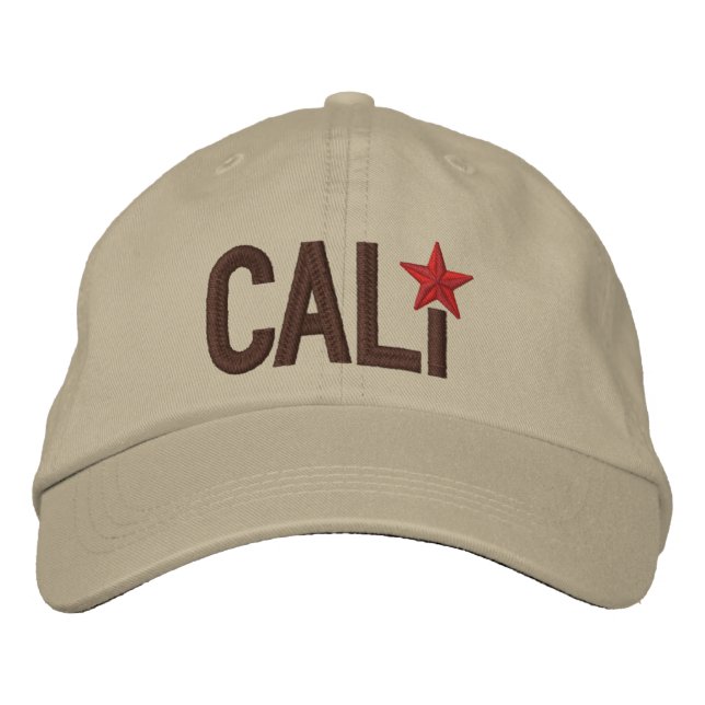 Cali California Republic STAR Embroidery Embroidered Hat (Front)