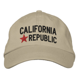 Cali California Republic STAR Embroidery Embroidered Hat