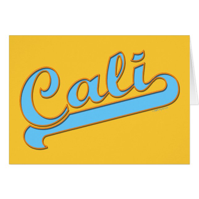 Cali California Surfer Logo in Blue (Front Horizontal)
