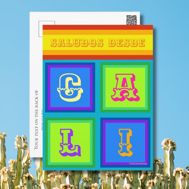 Cali Colombia colour holiday Postcard (Creator Uploaded)