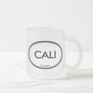 Cali, Colombia Frosted Glass Coffee Mug