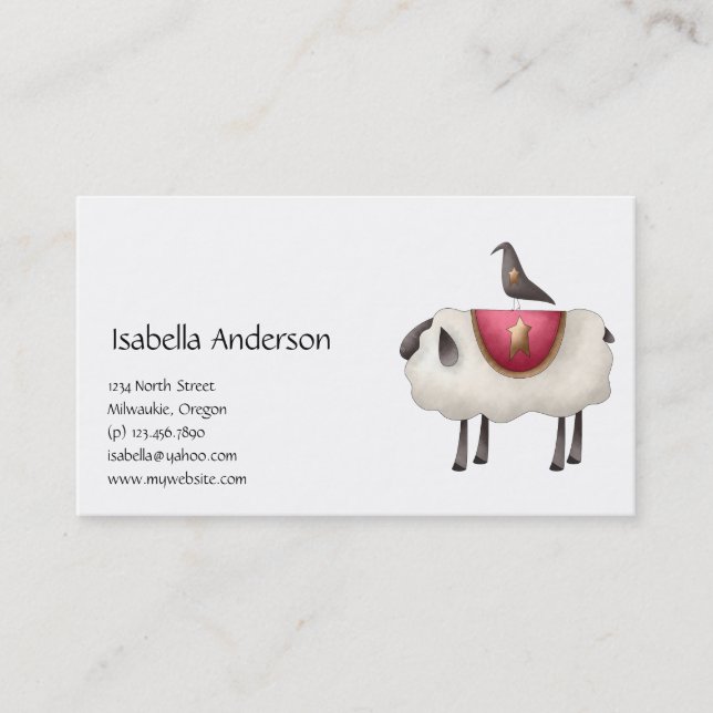 Cali Crows · Crow & Sheep Business Card (Front)
