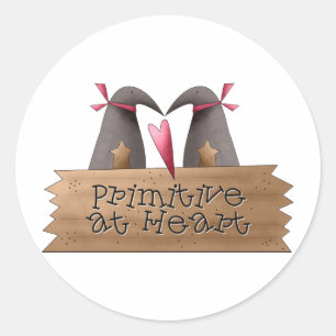 Cali Crows · Primitive at Heart Classic Round Sticker