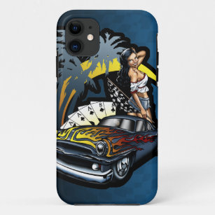 Cali Dreamin' Hot Rod Pin Up Girl iPhone 11 Case