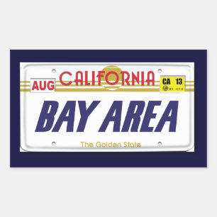 Cali License Plates Rectangular Sticker