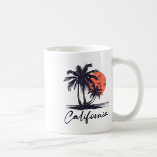 Cali Summer Vacation Ca Palm Trees Usa Retro Calif Coffee Mug
