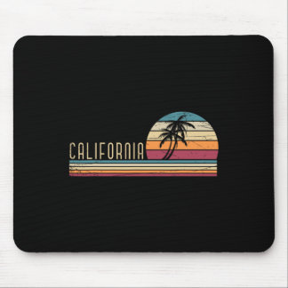 Cali Summer Vacation Ca Palm Trees Usa Retro Calif Mouse Mat