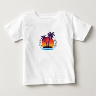 Cali Vibes Sunset Palm Tree Baby T-Shirt