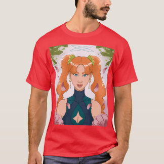 Cali young redhead woman spring flowers T-Shirt