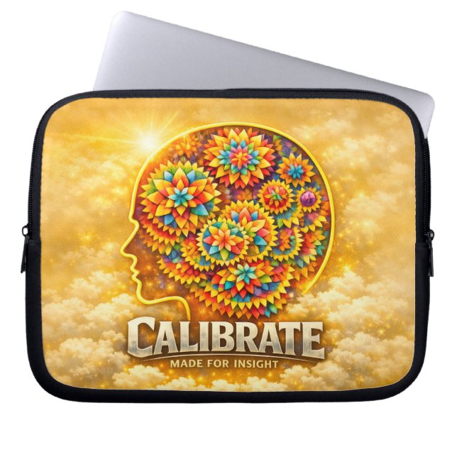 CalibrateMind –Abstract Encouraging Power Mindset Laptop Sleeve (Front)