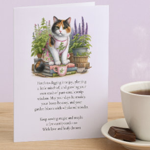 Calico and the Catnip Cat Lovers Flat Note Card