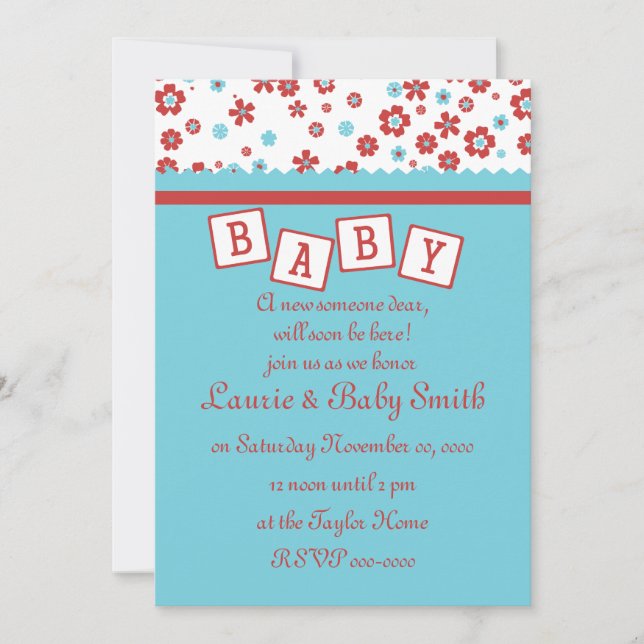 Calico Baby Invitation (Front)