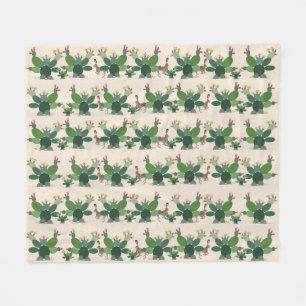 Calico Cactus Fleece Blanket
