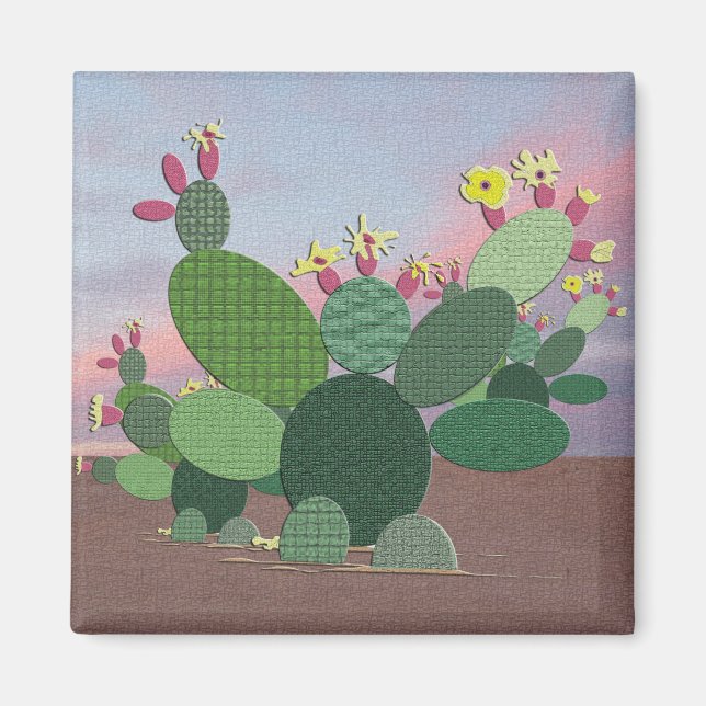 Calico Cactus Magnet (Front)