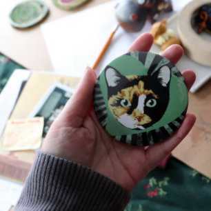 Calico Cat 6 Cm Round Badge
