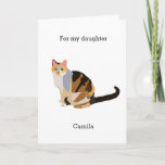 Calico Cat Birthday Card<br><div class="desc">A personalised calico cat birthday card for cat lovers.</div>