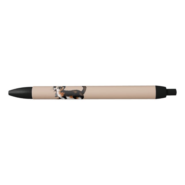 Calico cat black ink pen (Front)