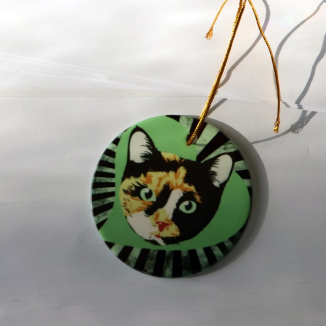 Calico Cat Ceramic Tree Decoration (Creator Uploaded)