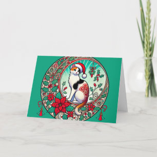 Calico Cat Christmas                               Card