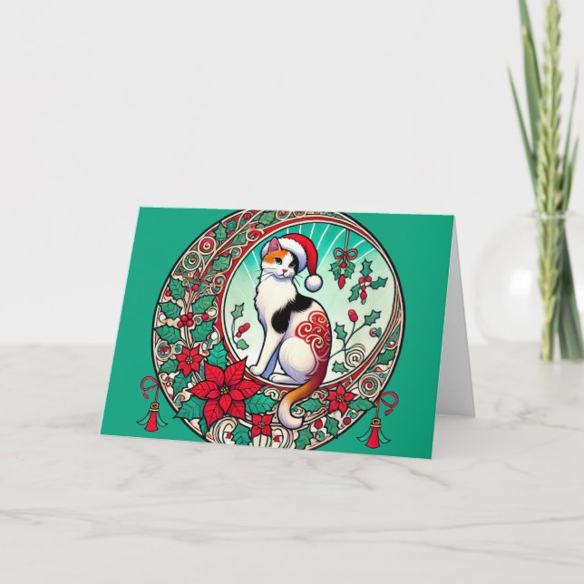 Calico Cat Christmas                               Card (Front)