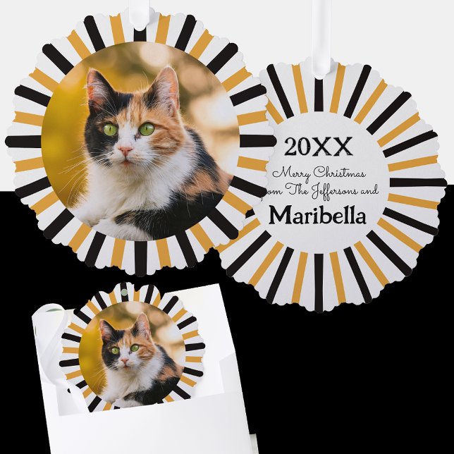 Calico Cat Christmas Tree Decoration Card (Creator Uploaded)