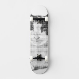 Calico Cat Comic Halftone Skateboard