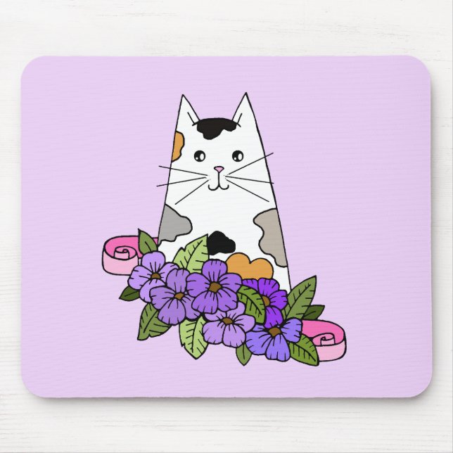 Calico Cat Cute Mouse Mat (Front)