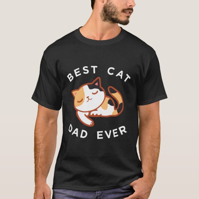 Calico Cat Dad Long Sleeve Shirt Best Kitty Father (Front)