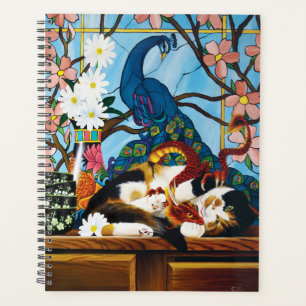 Calico Cat Dragon Red Planner