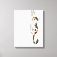 Calico Cat Hanging On | Funny Cat Lover's