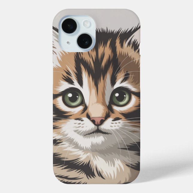 Calico Cat Illustration  for Cat Lovers Case-Mate iPhone Case (Back)